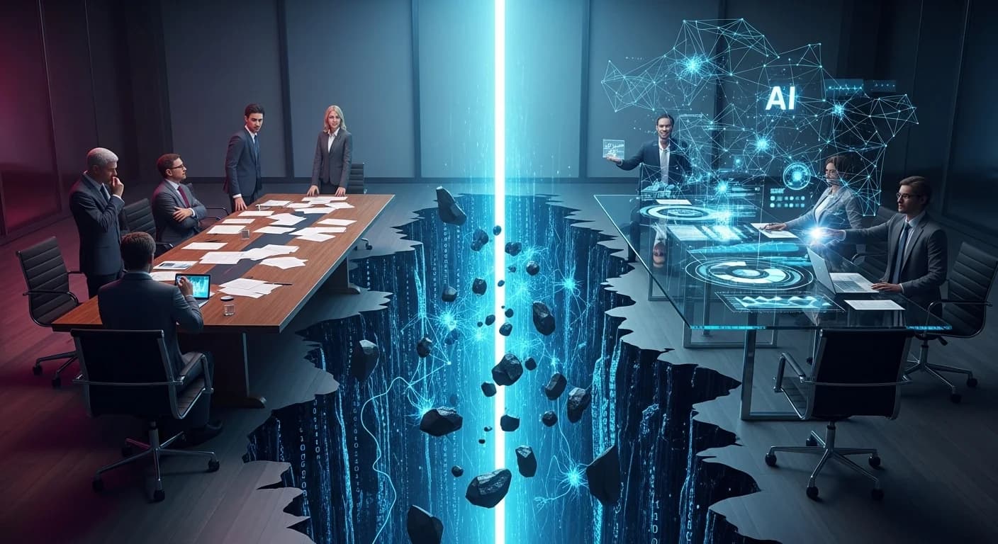 The Great Generative AI Divide: Structural Leadership Failures and the Reconstruction of the Enterprise Moat